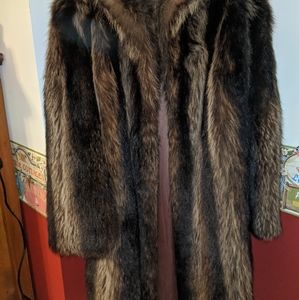 Vintage brown/black fur coat